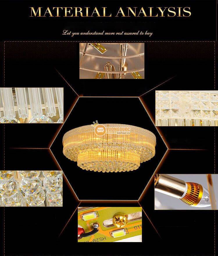 Đèn ốp trần pha lê đẹp long lanh CM277-11